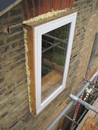 Plywood lining box and triple glazed window